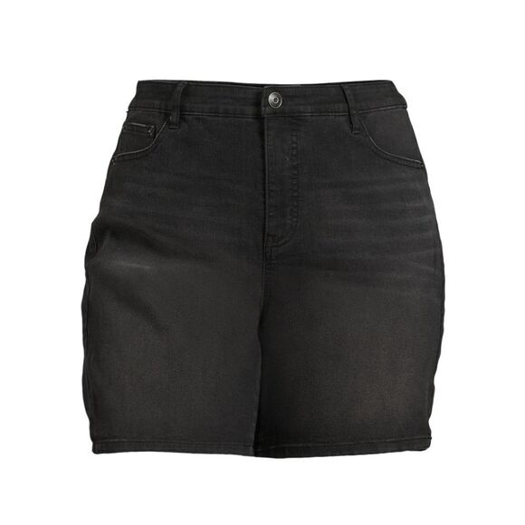Terra & Sky Women's Plus Size Bermuda Denim Shorts, 7” Inseam, Size 4X (28-30W) - Picture 7 of 9